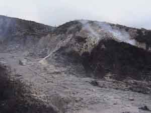 Pyroclastic flow from Soufriere Hills in Montserrat.